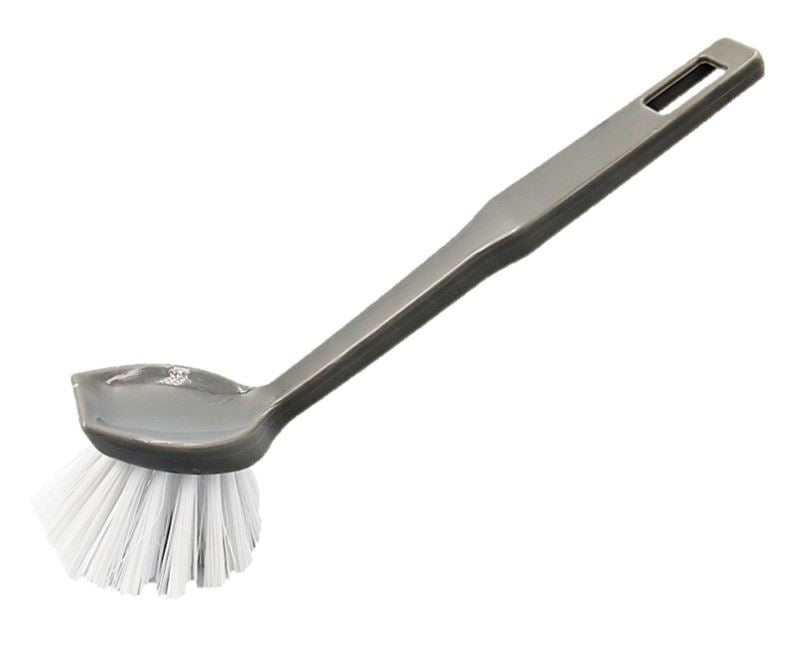 Round Dish Brush with Scraper | Nylon Washing Up Brush