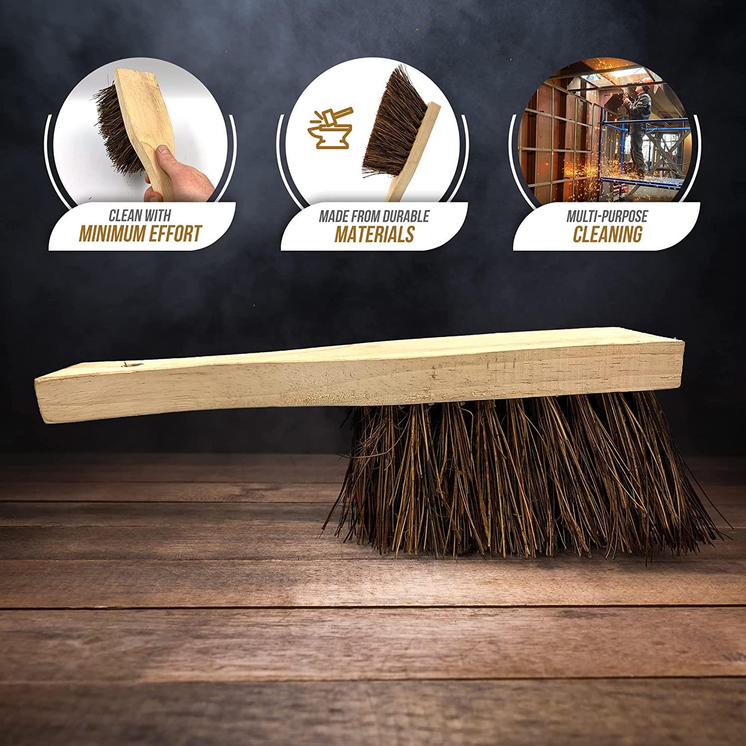 Traditional Wooden Churn Brush – Stiff Masonry & Brick Brush