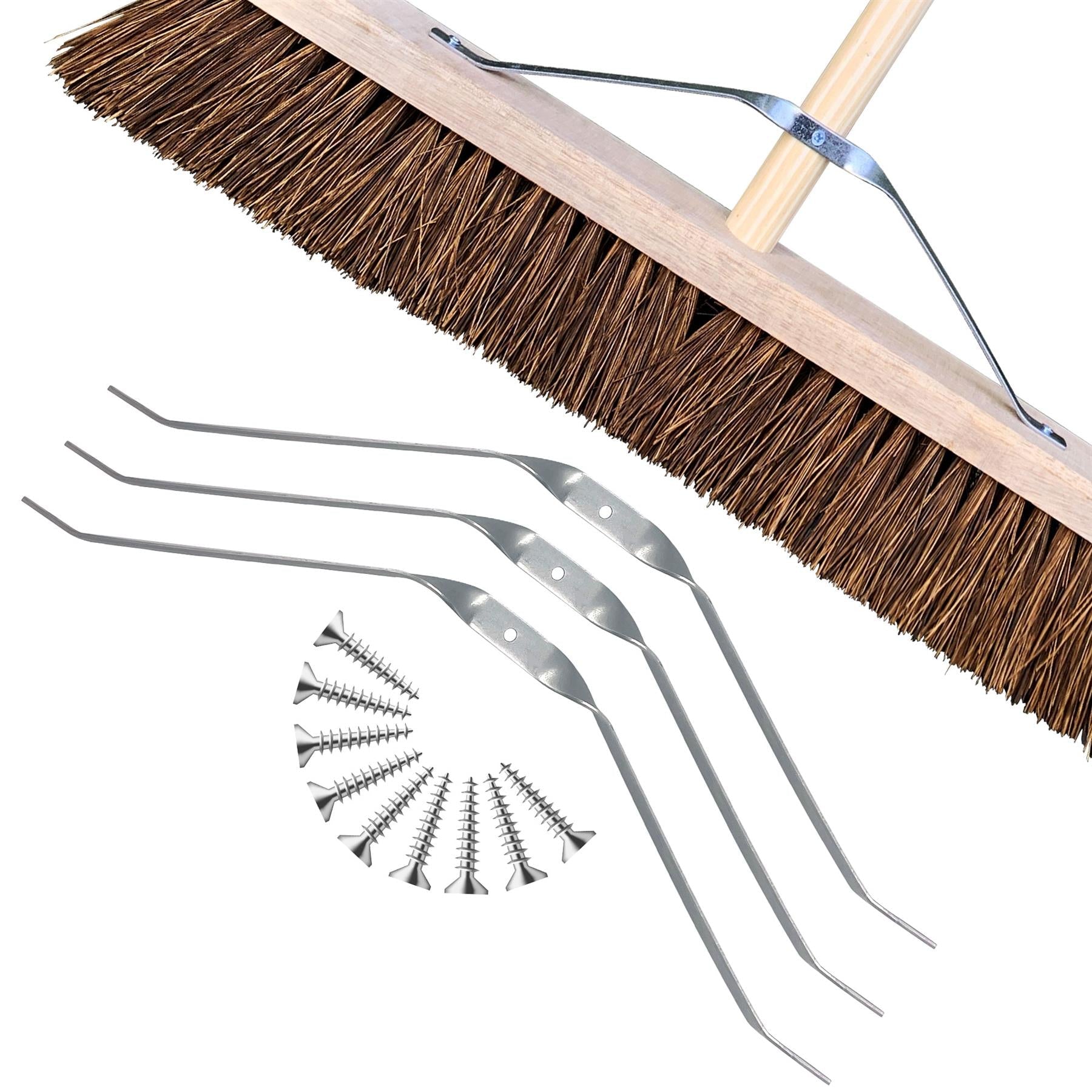 Newman & Cole Metal Broom Stays with Screws | Pack of 3