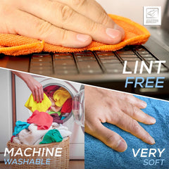 Pack of 40 Microfibre Cleaning Cloths (40x40cm)