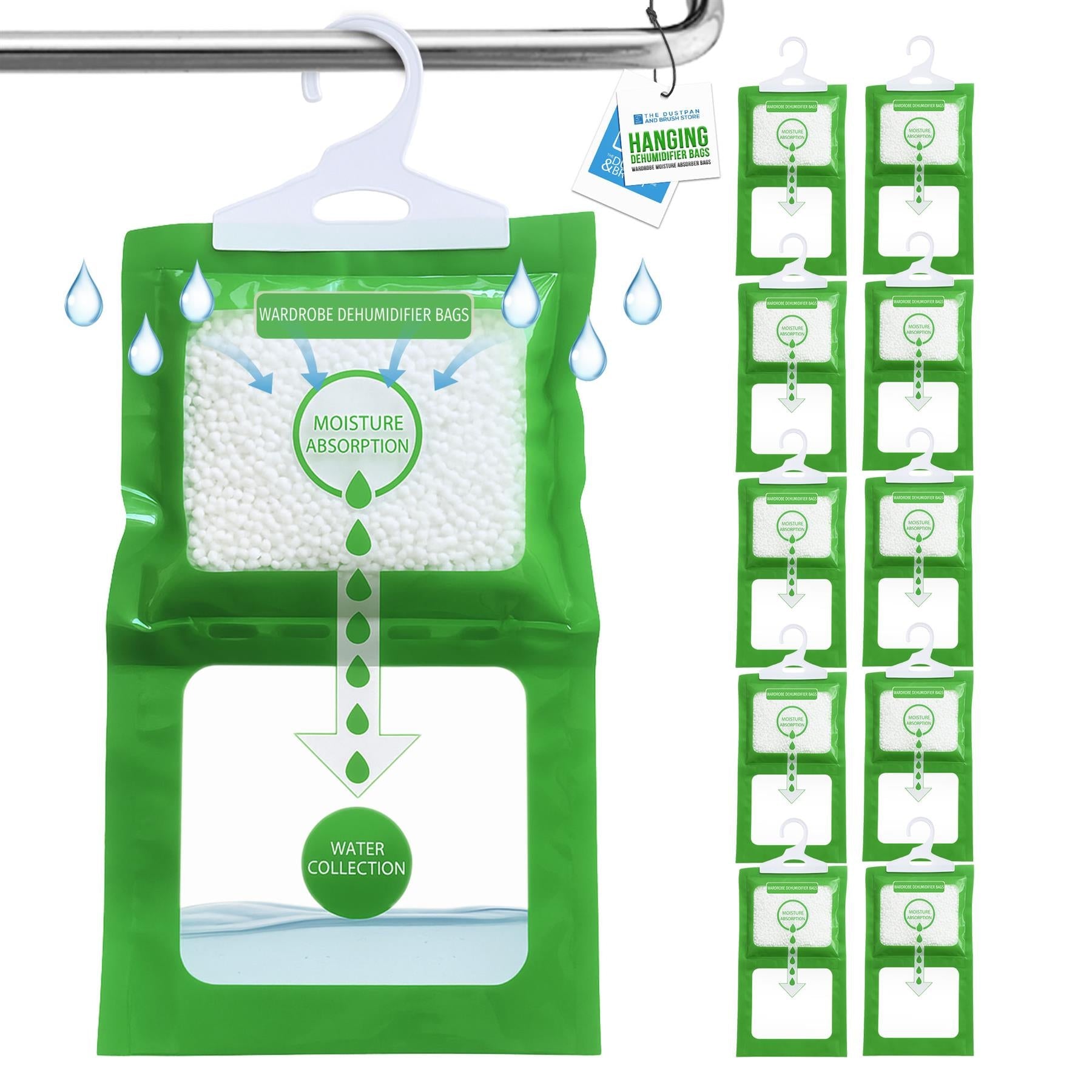 Wardrobe Moisture Trap - Pack of 10 | Hanging Dehumidifiers