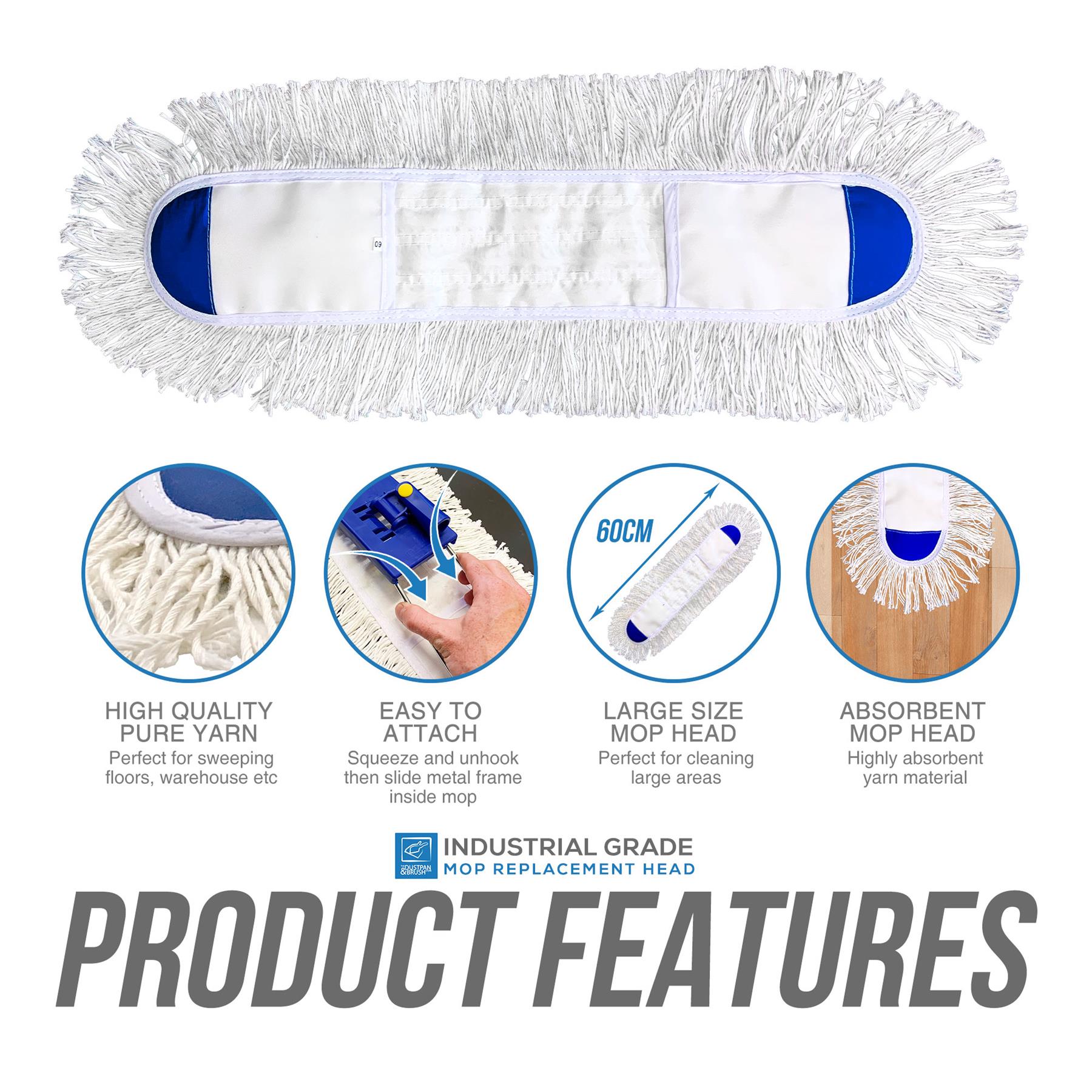 24" Flat Floor Mop Dustbeater Refill | Replacement Head