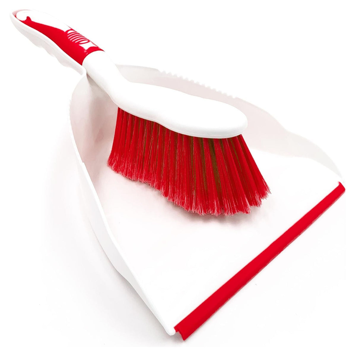 Deluxe Red Dustpan and Brush Set