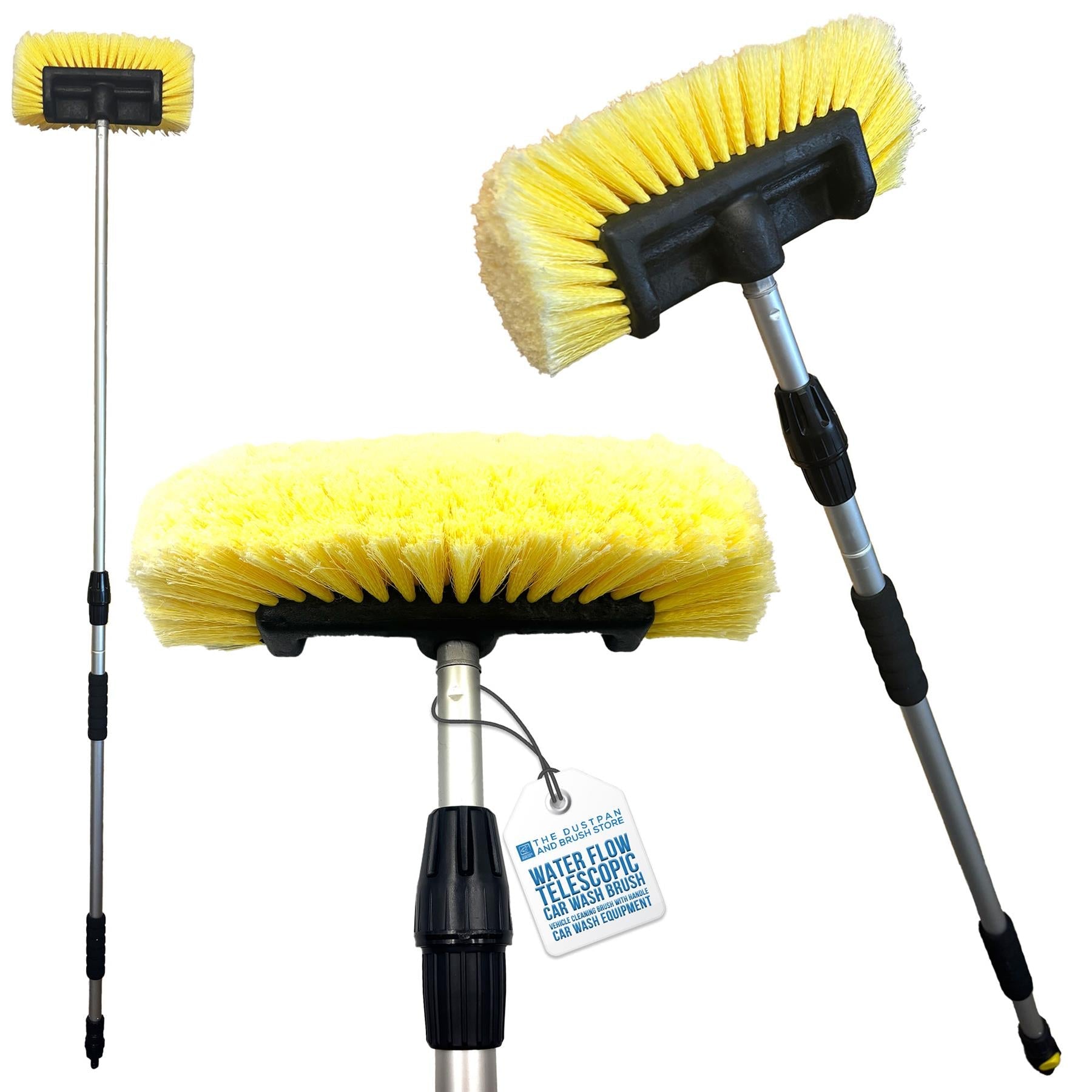 1.9m Telescopic Water-Fed Car Wash Brush | 2-Section Handle