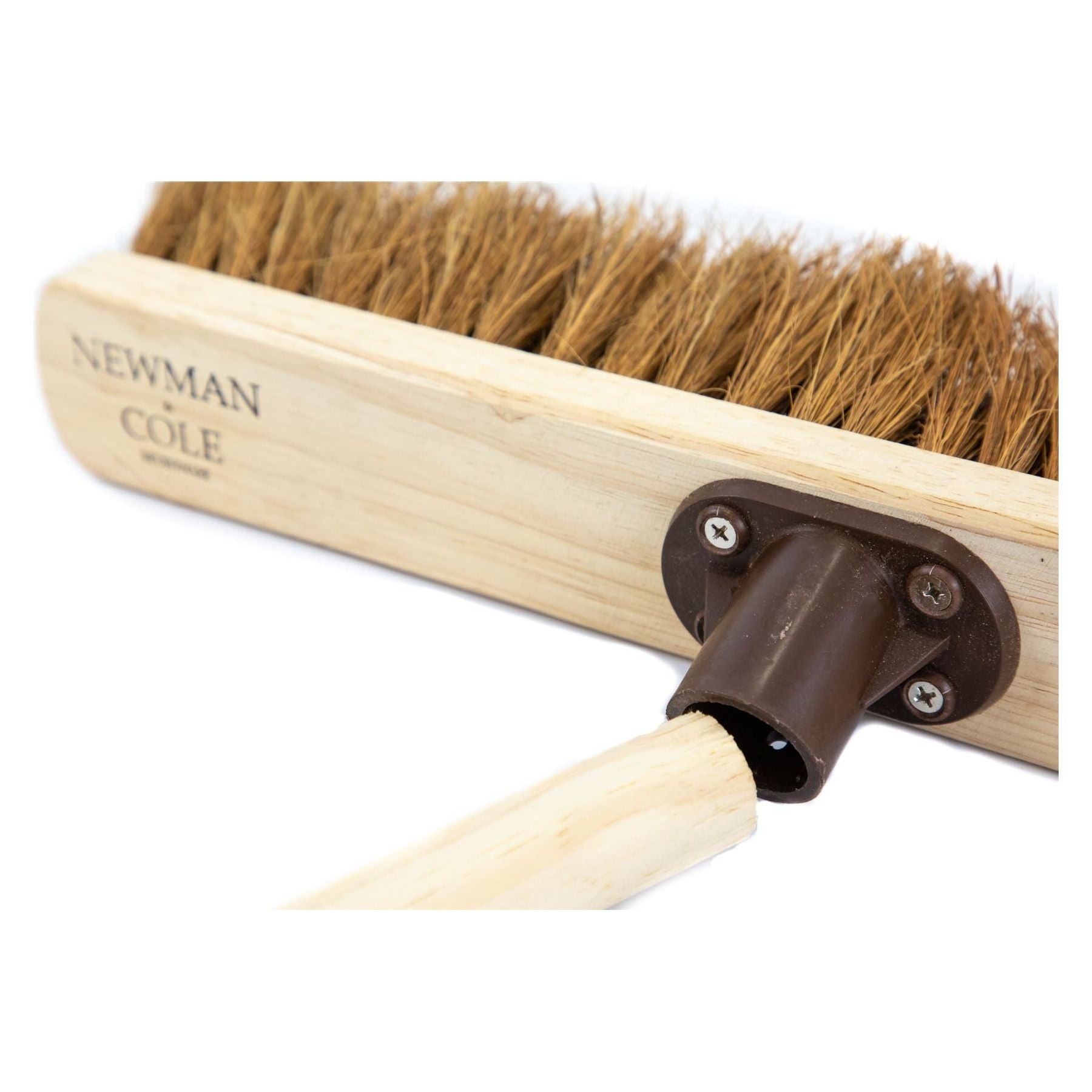18" Newman and Cole Natural Soft Coco Broom Head with Plastic Socket