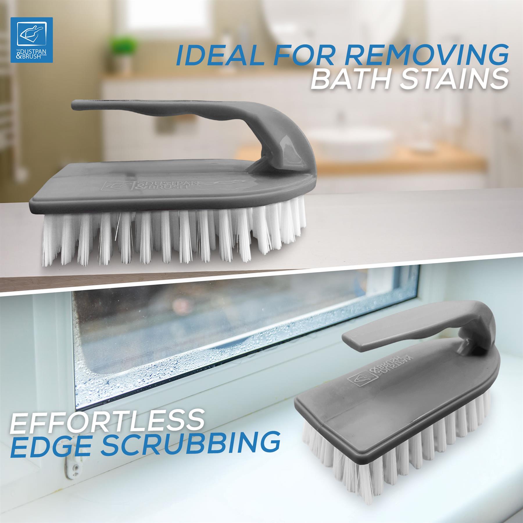 Iron Scrubbing Brushes Pack of 3 | Stiff Nylon Cleaning Brushes