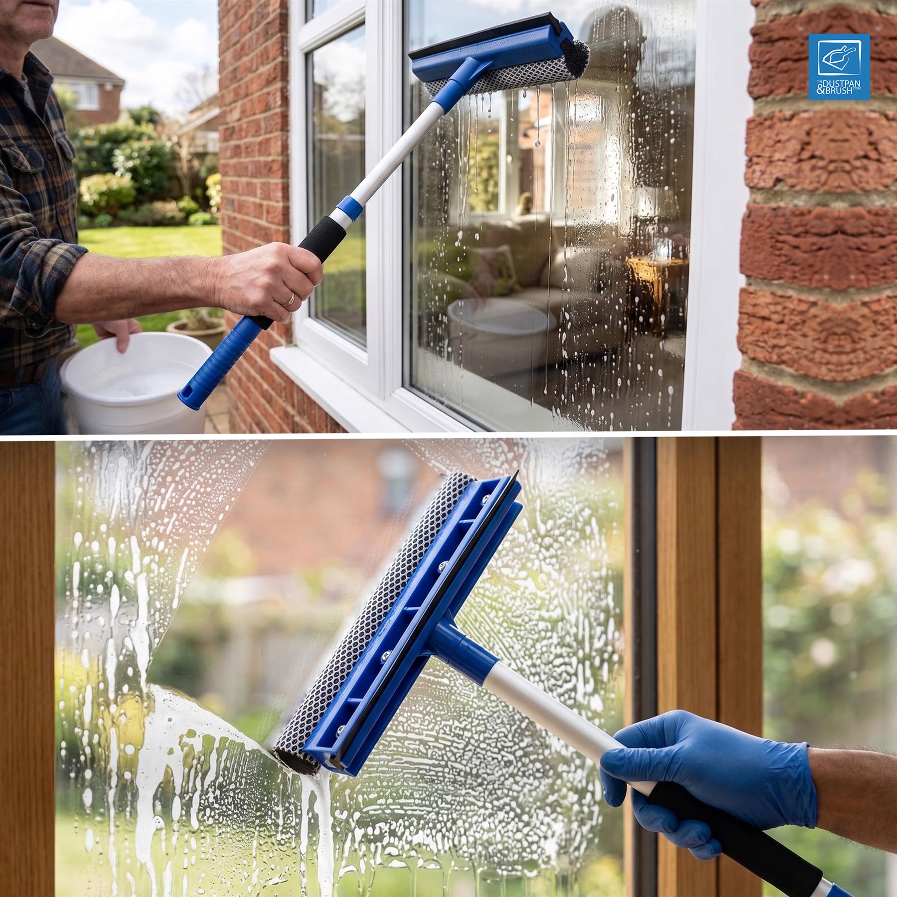 Professional Window Squeegee & Applicator with Telescopic Handle