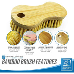 Bamboo Home Set - Broom, Mop, Scrubbing Brush & Dustpan