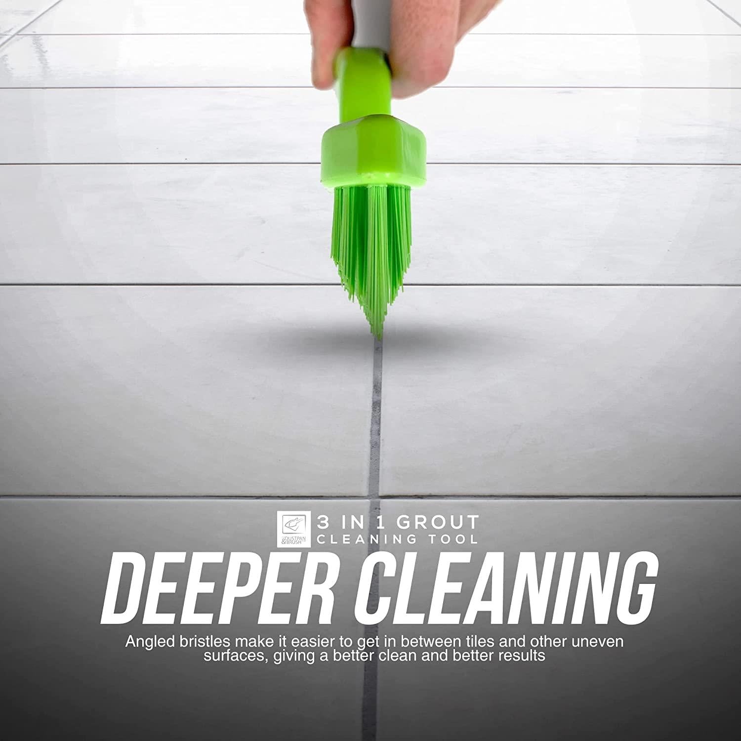 3 in 1 Grout Cleaning Brush for Bathroom Kitchen & Tiles