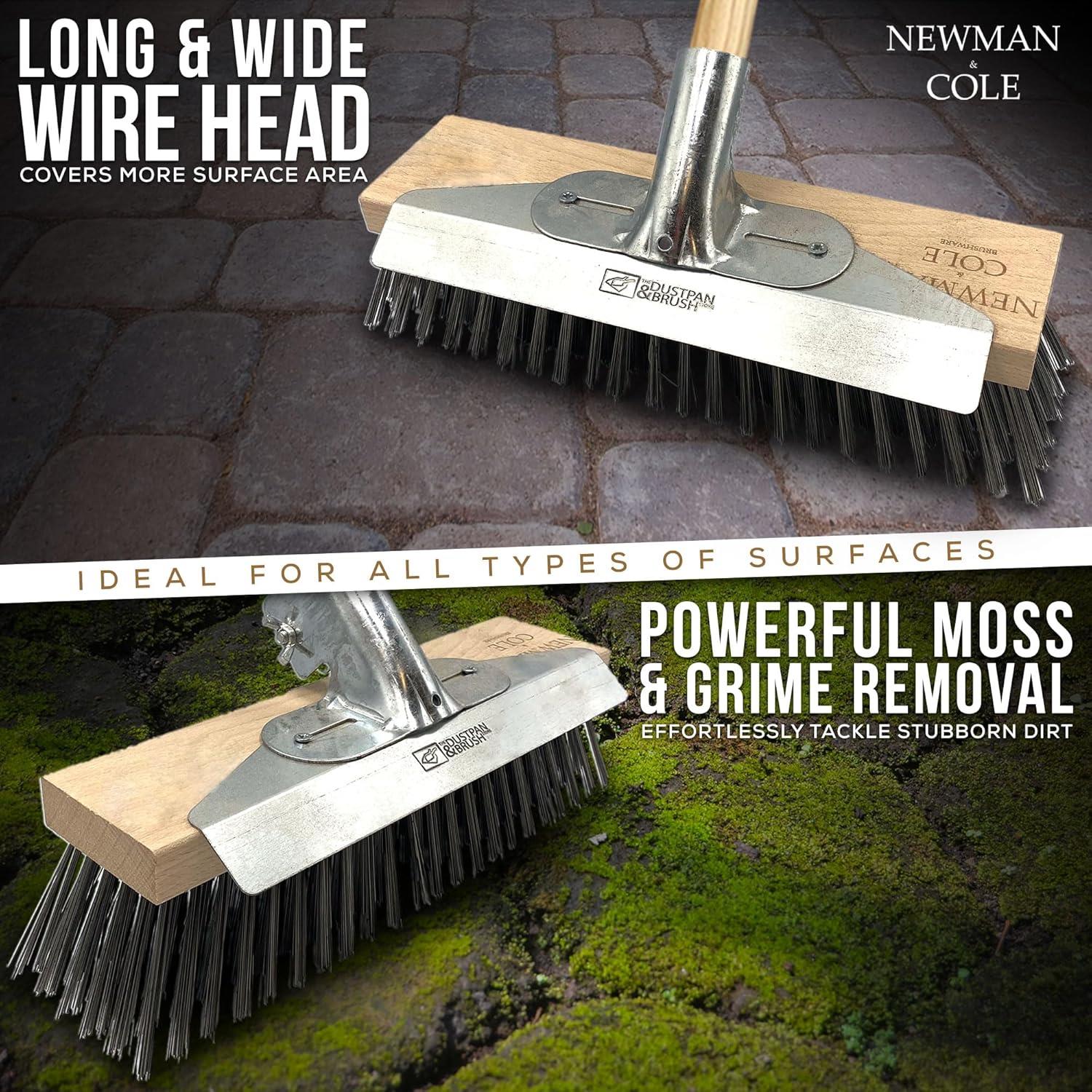 Newman & Cole 12" Wire Broom with Scraper & Handle