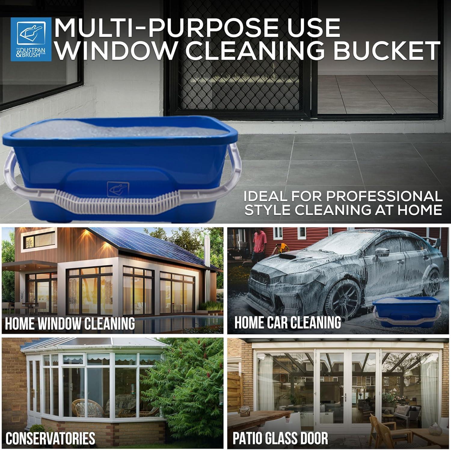 Blue Rectangle Window Cleaning Bucket 42cm – Squeegee Bucket
