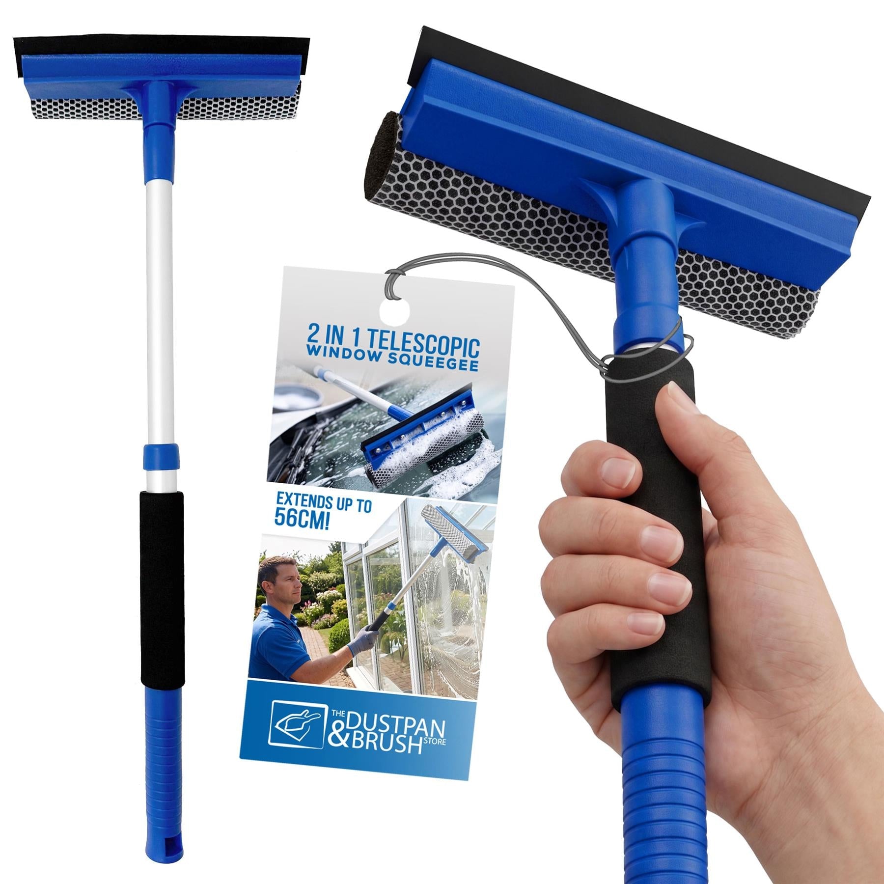 Professional Window Squeegee & Applicator with Telescopic Handle