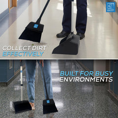 Heavy Duty Long Handled Dustpan and Brush Set – Commercial Lobby Broom