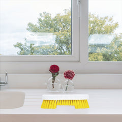 Yellow Double Winged Scrubbing Brush | Heavy Duty Floor Brush