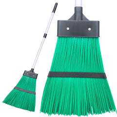 Telescopic Lawn and Gutter Flick Broom - Long PVC Bristle Outdoor Brush