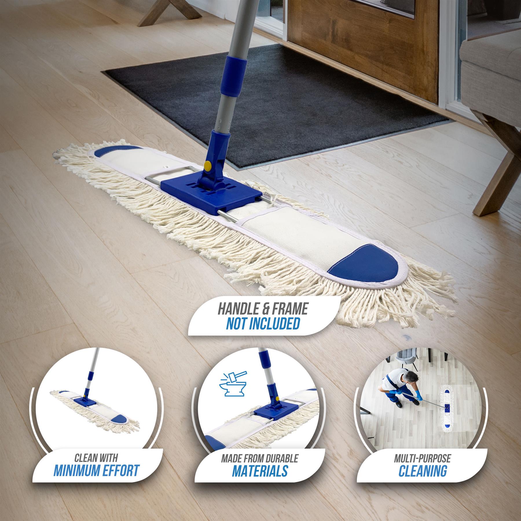 24" Flat Floor Mop Dustbeater Refill | Replacement Head