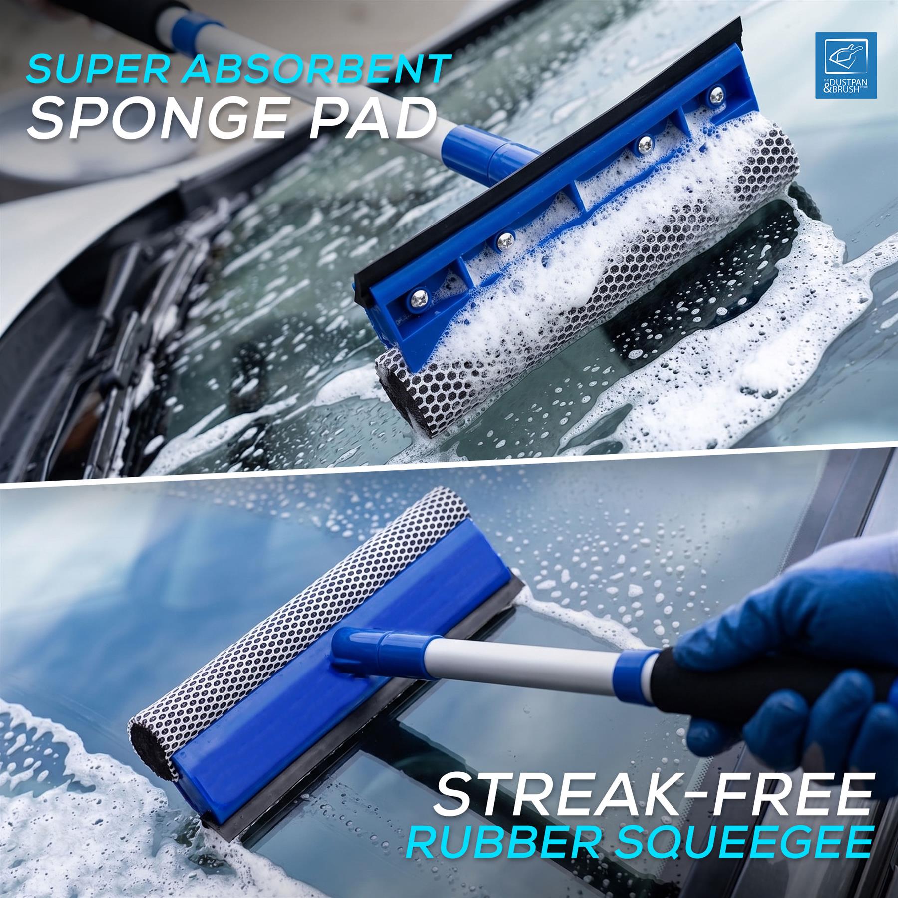 Professional Window Squeegee & Applicator with Telescopic Handle