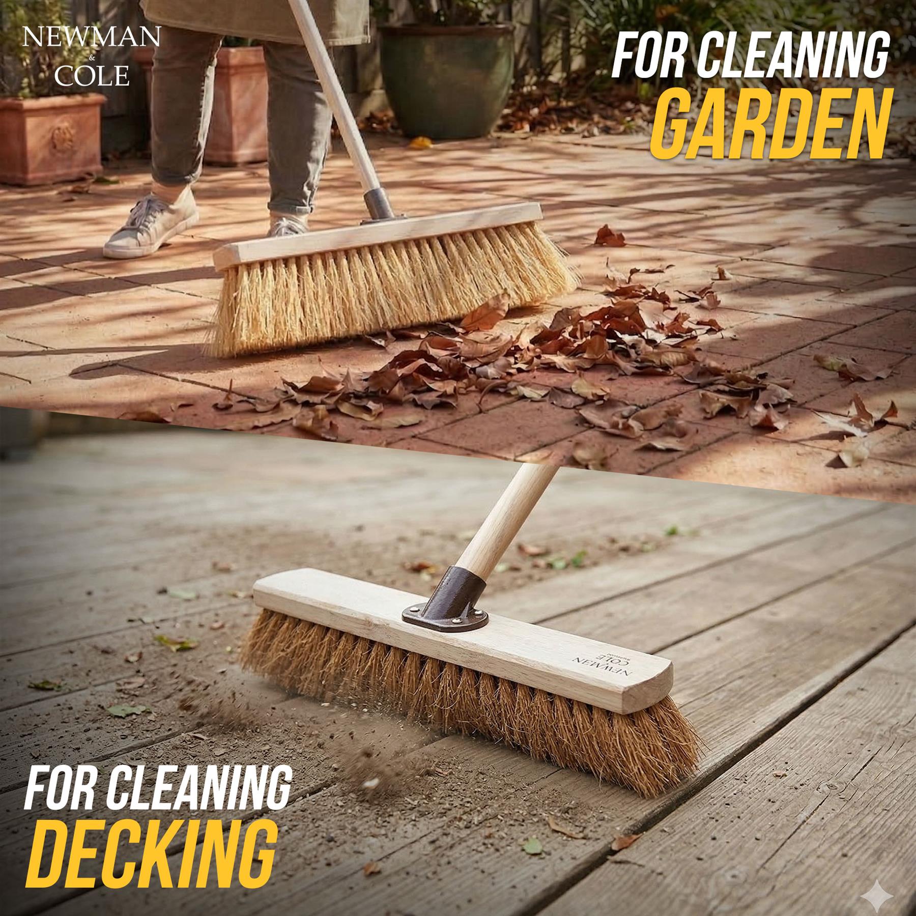 18" Newman & Cole Soft Coco Broom | Outdoor Decking Brush