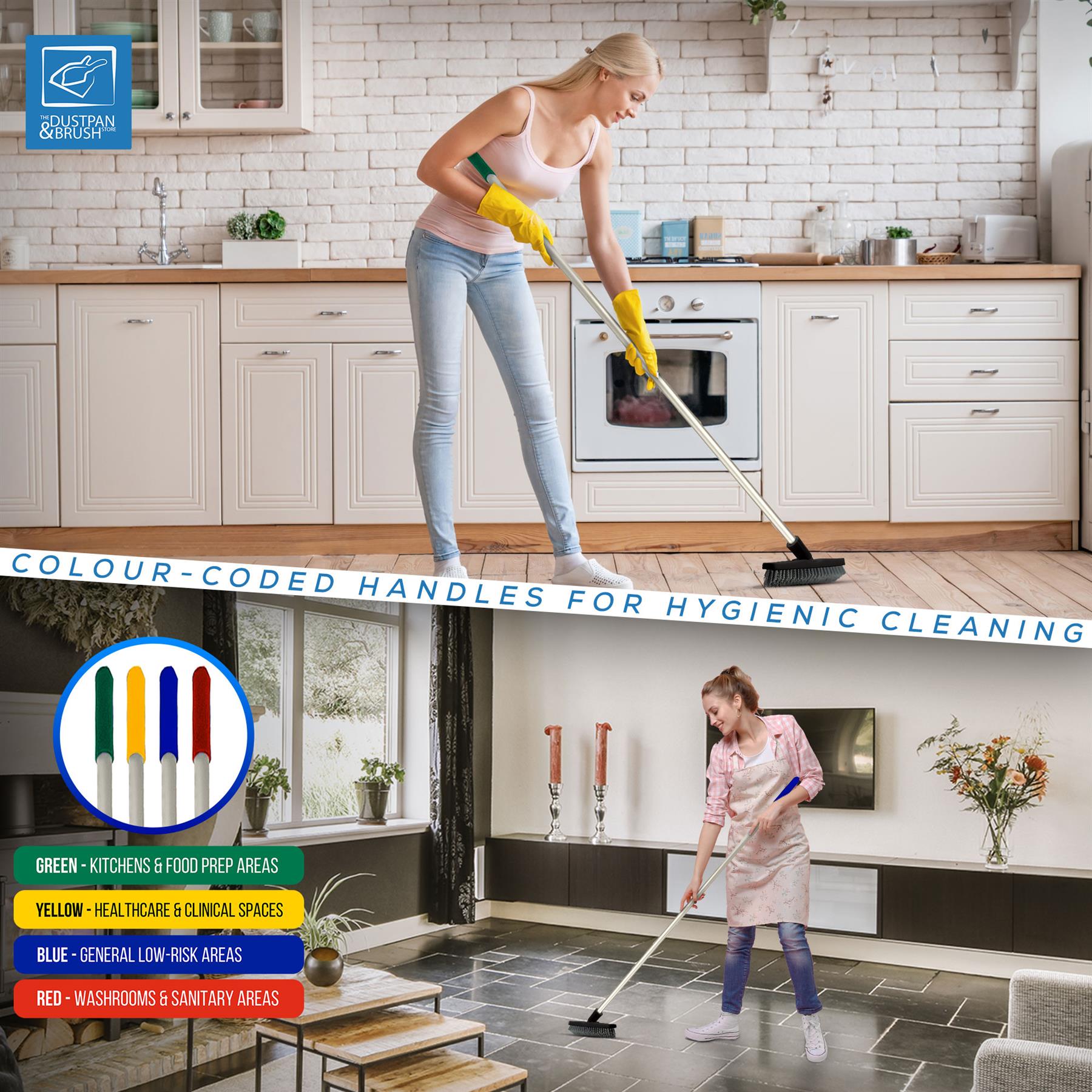 Angled Grout Brush with Colour Coded Handle