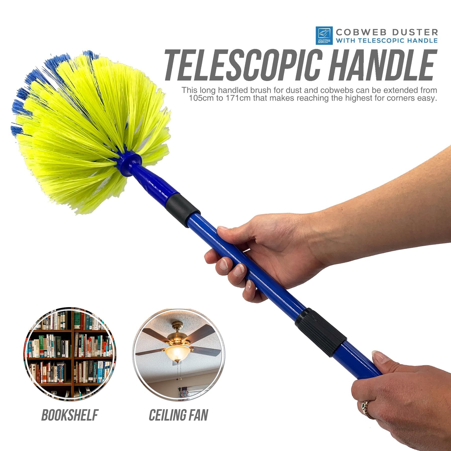 Telescopic Cobweb Brush for Ceilings and Corners