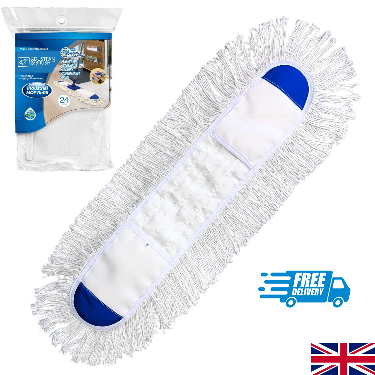 24" Flat Floor Mop Dustbeater Refill | Replacement Head