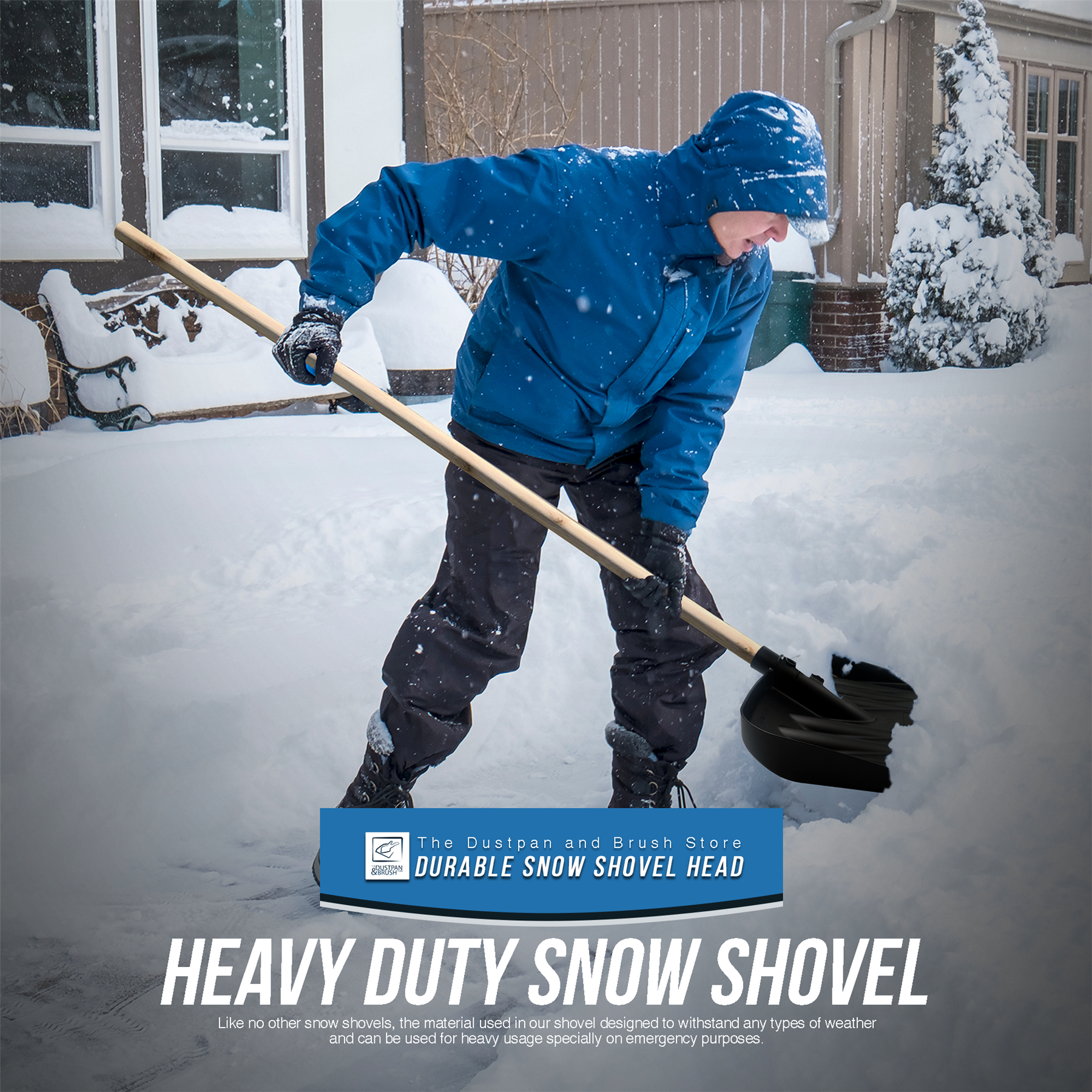 Replacement Plastic Snow Shovel Scoop Head – 44cm Wide