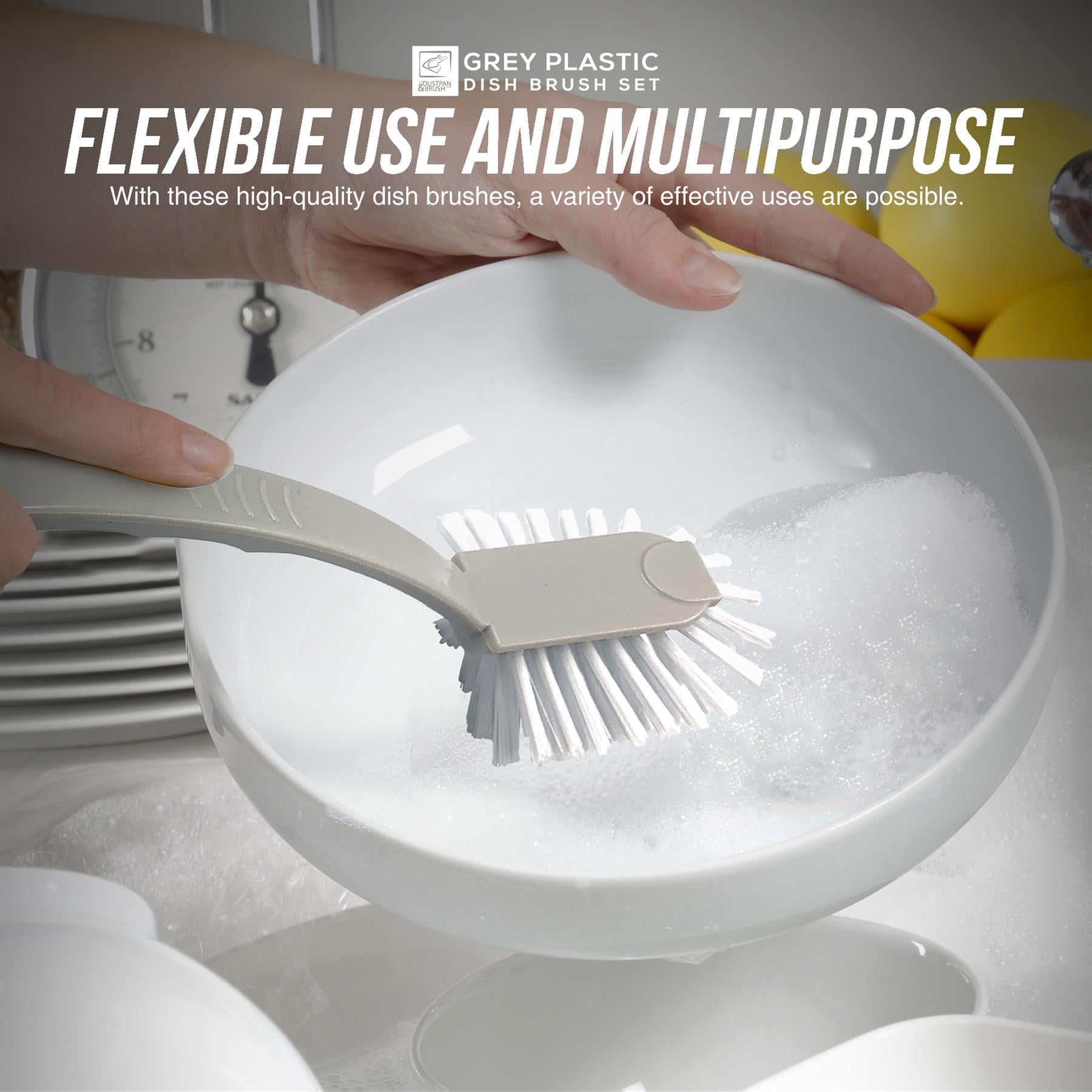 Silver Fantail Dish Brush – Single or Pack of 5