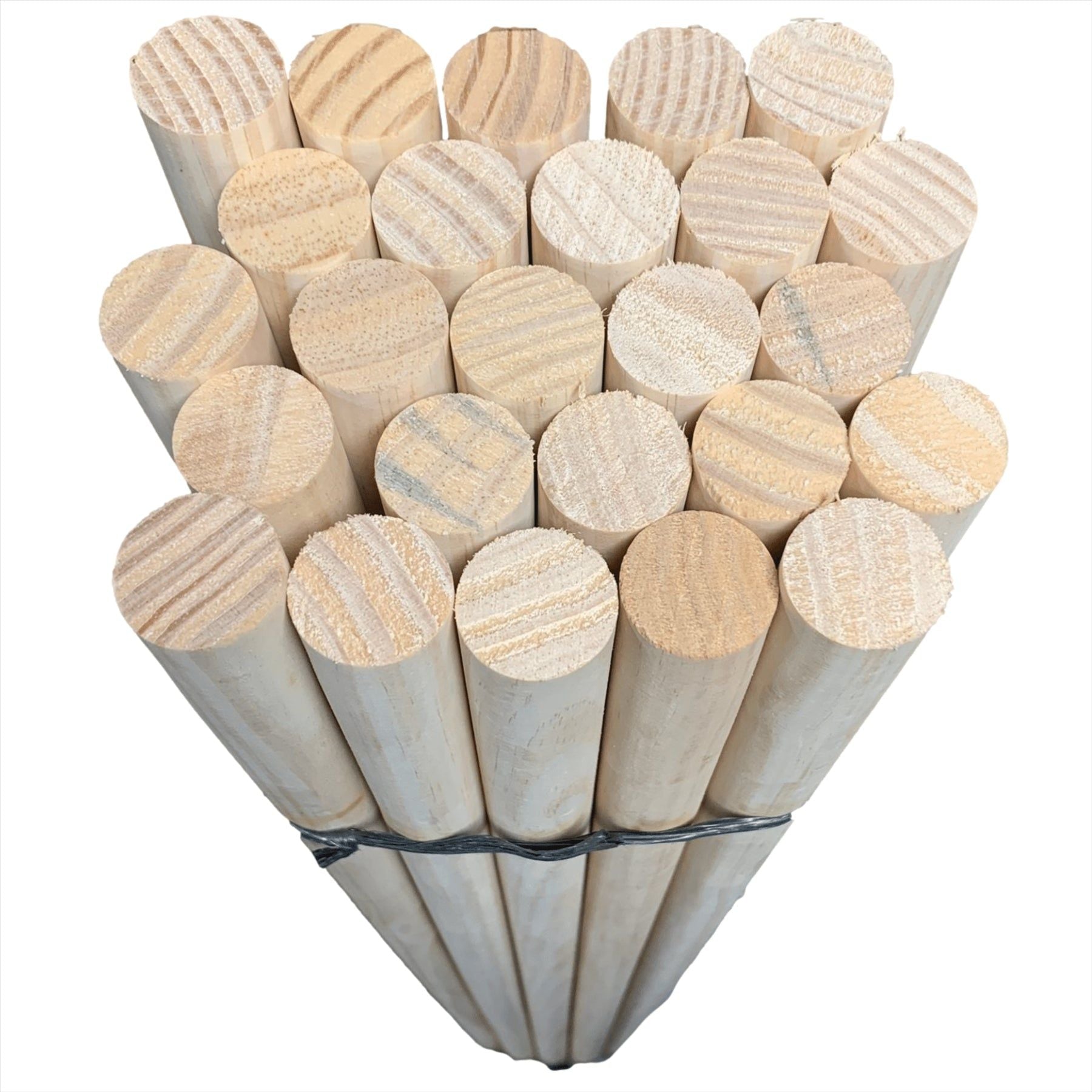 Pack of 25 Wooden Broom Handles 4ft (120cm) 1 1/8" (28-29mm)