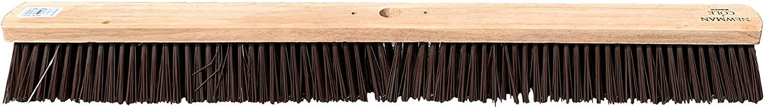 Newman and Cole 36" Broom Head with Hole – Stiff PVC Yard Brush