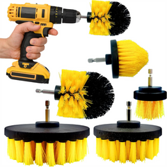 Drill Brush Cleaning Set | Nylon Power Scrubbing Brushes