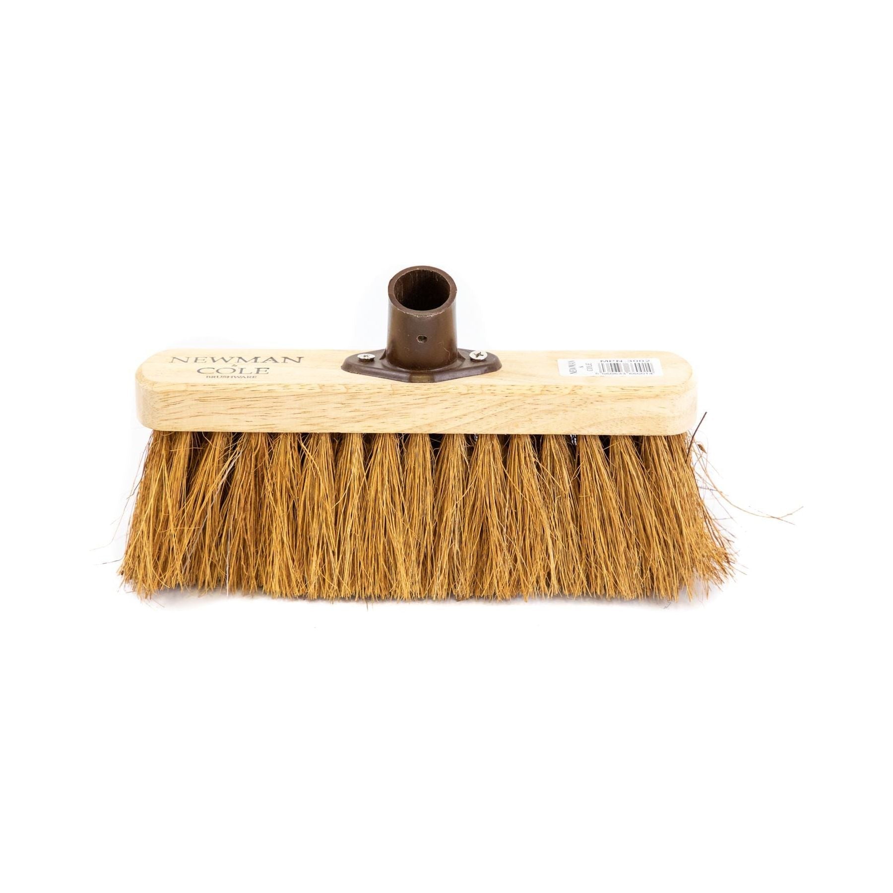 10" Newman & Cole Soft Coco Broom with wooden handle | Natural Bristle